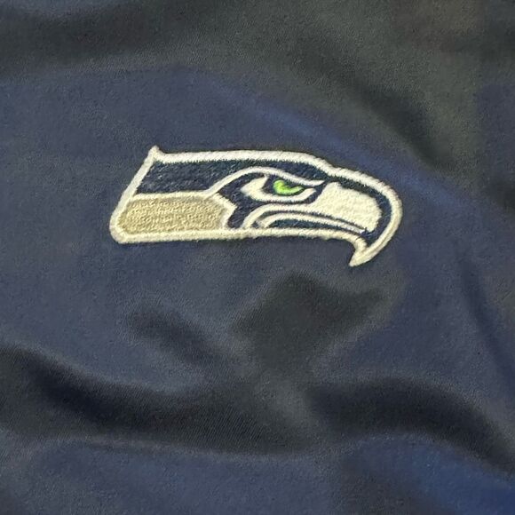 WEAR by Erin Andrews NFL Seattle Seahawks Full Zip Bomber Jacket Blue | Women Si - Picture 2 of 13